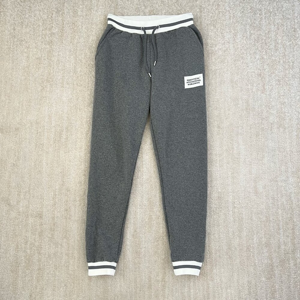 Boohoo Man Gray Pull On Joggers Fleece Sweat Pants M
